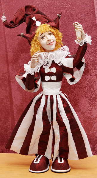 Интерьерная кукла "Придворный шут" автор художник с большой буквы Ольга Павлычева