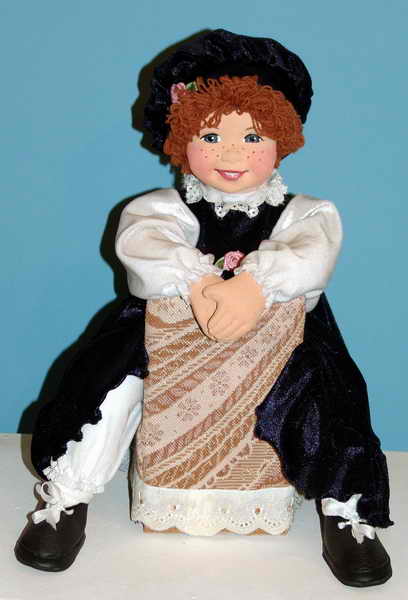 Авторская кукла О. Павлычевой "Озорница"  , папье-маше, текстиль, 56 см.