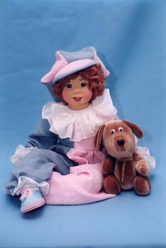 Кукла "Друг" с собакой  из коллекции Ольги Павлычевой